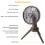 Hordozható kempingventilátor LED lámpával 10400mAh 8