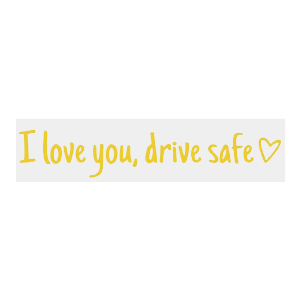 3Pc "I Love You Drive Safe" Mirror Sticker Â Cute Vinyl Car Decal For Rearview, Windshield, Bumper, Tumbler Â Funny Novice Driver Accessory 9027700959965