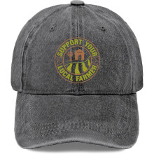 Støtt din lokale bonde Herrehatt Farm Vintage bomullsvasket baseballcaps justerbar pappahatt Crazy