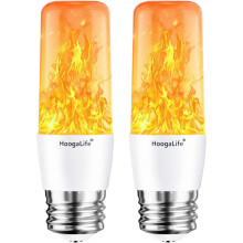 Ampoules à effet flamme chaude et vacillante, culot E26, compatibles avec les décorations de Noël, d'Halloween, de terrasse et