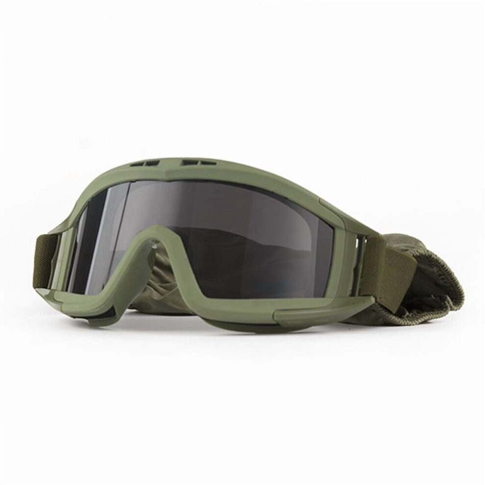 Goggles Tactical Safety Goggles Anti Fog Glasses Hunting Cycling, Outdoor Sports Military Tactical Goggles For Riding, Green 9422877321056