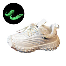 Zapatillas luminosas para niños: detalles que brillan en la oscuridad, ligeras y transpirables, suela plana gruesa, aptas para pies infantiles,