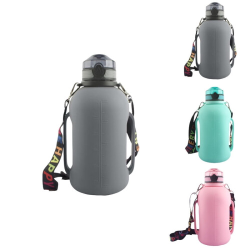 2000ml Foldable Silicone Water Bottle Grey
