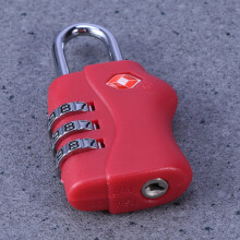 TSA Approved Red Combination Lock for Luggage, Zinc Alloy Construction, Secure Travel Accessory