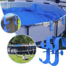 2Pcs Aquajoyer Pool Leaf Net Holder, Adjustable Telescopic Pole Hanger for Above Ground Pools – Compatible with Standard Poles