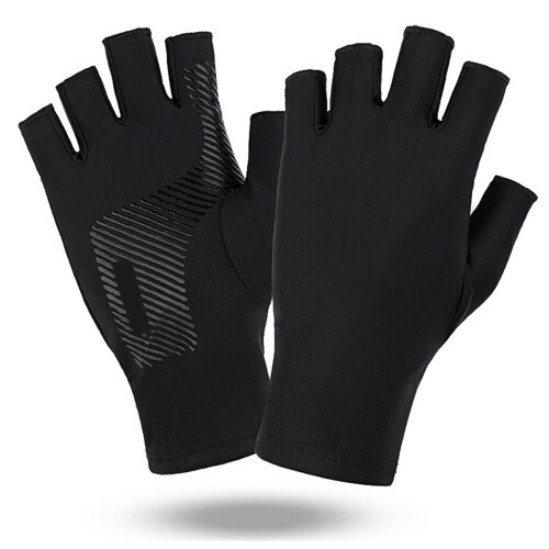 Luvas de condução sem dedos, antiderrapantes, com proteção UV e 2 dedos.