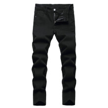 Jeans skinny strappati da bambino, pantaloni alla moda effetto usurato per bambini, comodi ed elasticizzati, stile casual street style, Z07 Nero, 3-4