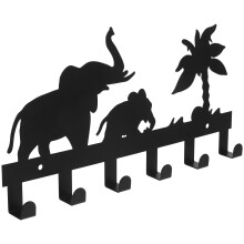 Black Wall Hooks Rack Iron Material for Hanging Coats Towels and Keys Multiple Hooks