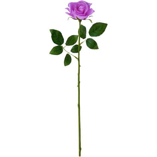 Magenta Artificial Silk Roses with Stem 1