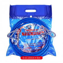 Dog Tie-Out Cable, 13ft Steel Wire Tow Strap, High-Tensile Recovery Rope for Car/Truck/Motorcycle, Emergency Use, Compatible with Hooks & Camping