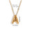 Gold-Plated Bubble Letter Necklace – Initial Pendant on 4