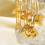 Gold Plated Bubble Letter Necklace – Initial Pendant on 3
