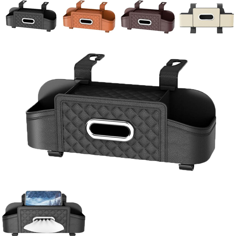 Multifunctional Car Headrest Backseat Organizer For Suv, Sedan, Truck Â Compatible With Most Vehicles (Black) Black 9027700959781