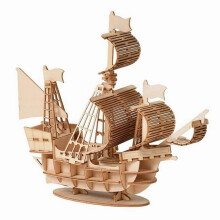 3D houten zeilschip puzzelset voor volwassenen en tieners