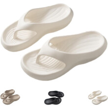 Pillow Arch Support Flip Flops For Women, Non- Soft Comfortable Walking Platform Sandals, Orthopedic Beach Slippers