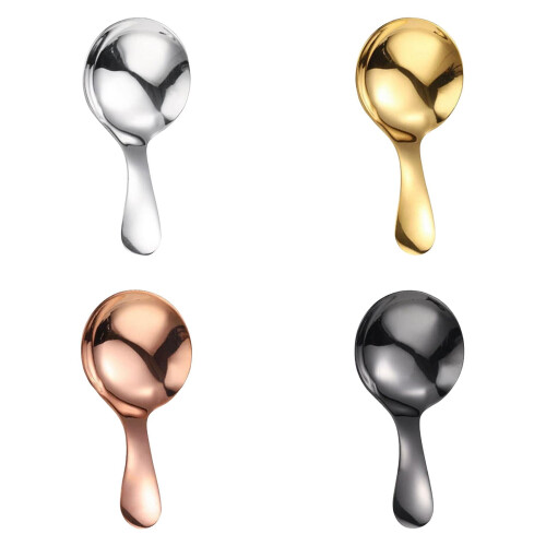 Mini colher de aço inoxidável para açúcar, café e chá – 1 unidade