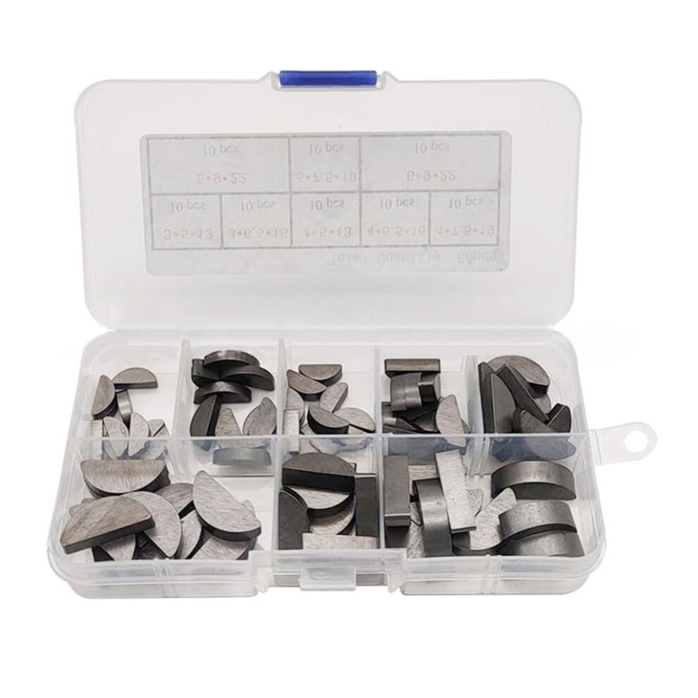 80Pcs Assorted Carbon Steel Woodruff Keys Set Comprehensive Woodruff Key Assortment For Flywheels Pulleys Crankshaft Tool 9027700961531