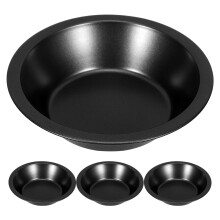4Pcs Small Pie Pans Black Nonstick Metal Baking Pans High Temperature Resistant for Kitchen