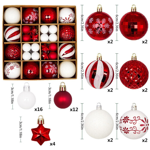 Christmas Tree Ornaments Shatterproof Iron Grey Champagne 2