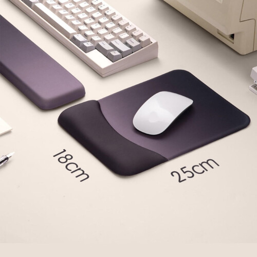 Mouse Pad με υποστήριξη καρπού από τζελ και αντιολισθητική βάση από καουτσούκ για 2