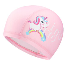 Kids Swim Cap Girls Cartoon Comfortable Cloth Cap Baby Swim Stretch Hat Girls Elementary School Swimming Pool Equipment
