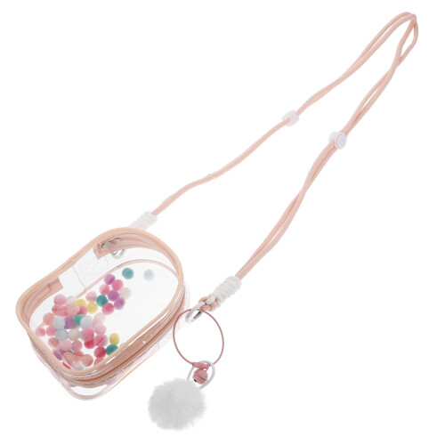 Bolsa transparente de PVC para guardar bonecas, com alça (1 peça).