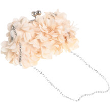 OULII 1Pc Lady Party Clutch Bag Light Yellow with Retro Style and Comfortable Hand Feeling