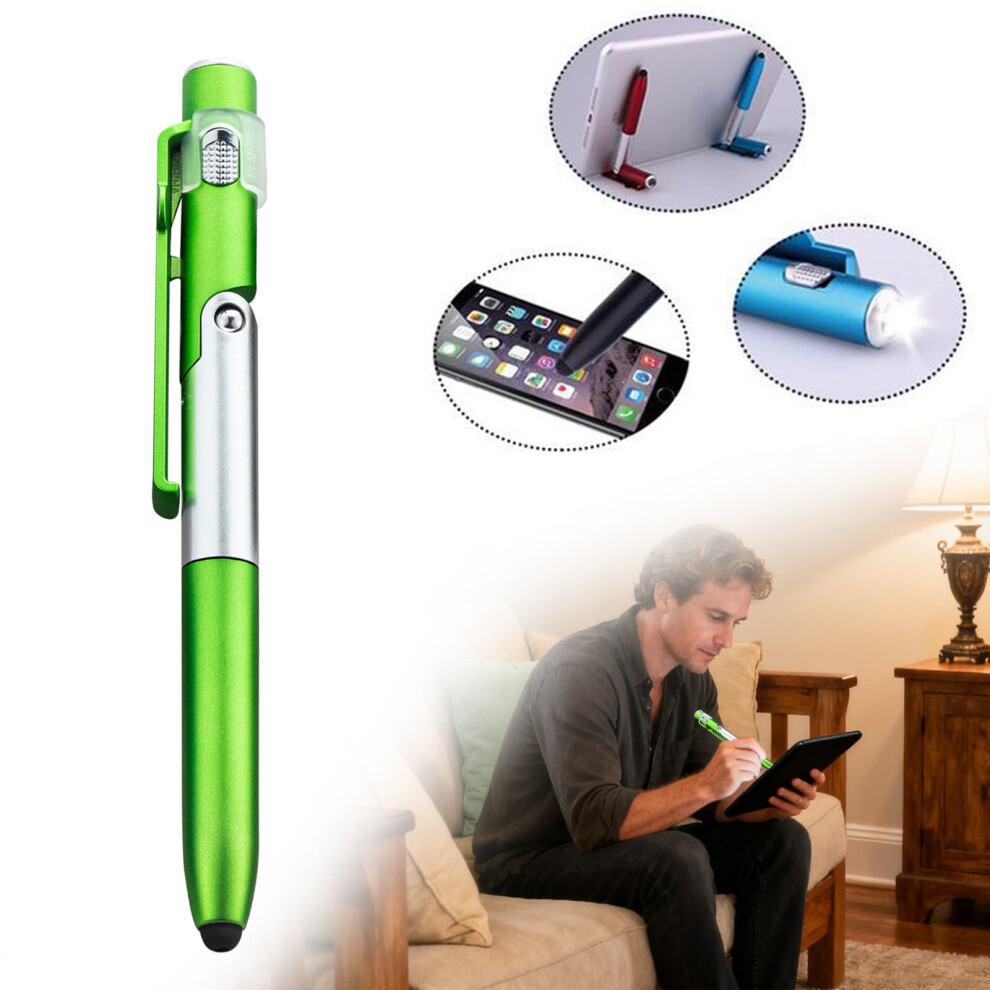 Flash Pens With Tip Pen With Flash Foldable Ballpoint Stylus Pen And Phone Tablet Holder For Multi Office Travel Light 9399596532677
