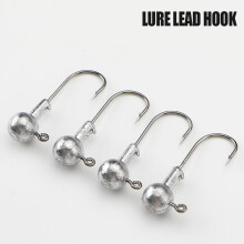 AMYSPORTS Round Ball Jig Heads with compatible with Sharp Hooks for Bass and Saltwater Fishing, 1/8oz to 1/2oz Weights Assortment