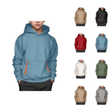 Boys Hooded Sweatshirt With Front Pocket Casual Pullover For Kids Youth Soft Comfortable Athletic Jacket