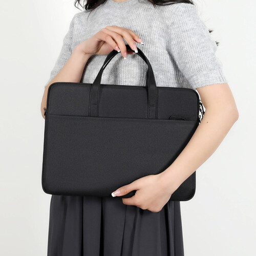 Stylish Notebook Protector Sleeve with Soft Lining for 13/14/15 Inch Computers Laptop Case with Convenient Luggage Strap 1