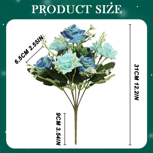 Bouquet di rose artificiali con peonie per centrotavola in vaso 2