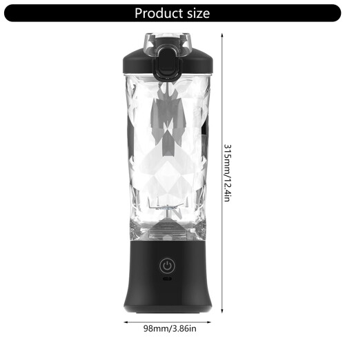 Αποχυμωτής 600ml, μπλέντερ, επαναφορτιζόμενο κύπελλο ανάμειξης USB για smoothie και 2
