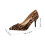 Dame pumps med leopardprint og spids snude i PU 7