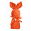 Serviette enfant en forme de lapin, 30 x 30 cm, en polyester 2