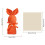 Serviette enfant en forme de lapin, 30 x 30 cm, en polyester 3