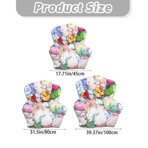 Housse de pouf transparente et imperméable pour enfants 80 cm 2
