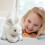 Bunny Plush Toy Soft White Rabbit 22cm 3