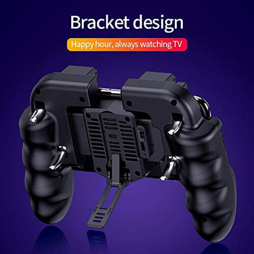 Controller per giochi mobili con 4 grilletti e ventola di raffreddamento per [funzionamento a 6 dita] Gamepad Controller per dispositivi mobili con 1