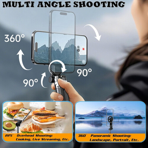 Perche à selfie magnétique de poche, 4 en 1, rotation à 360, télécommande Bluetooth, compatible avec iPhone et Android 1