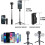 Perche à selfie magnétique de poche, 4 en 1, rotation à 360, télécommande Bluetooth, compatible avec iPhone et Android 7