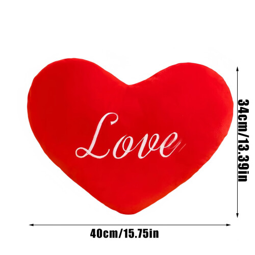 Valentijnshartkussen – Pluche liefdeskussen, 1 stuk 1