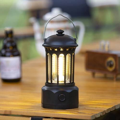 Lampe de camping rétro 400 lumens COB à piles 2