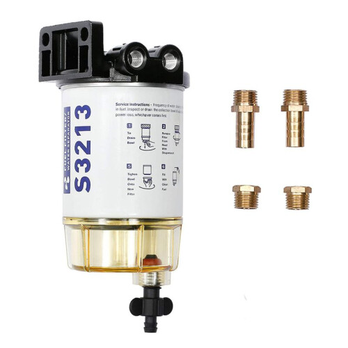 Sistema S3213 de Filtro de SeparaçãO de áGua de CombustíVel NPT de 3/8 Polegadas para Mercury - Motor de Popa MaríTimo