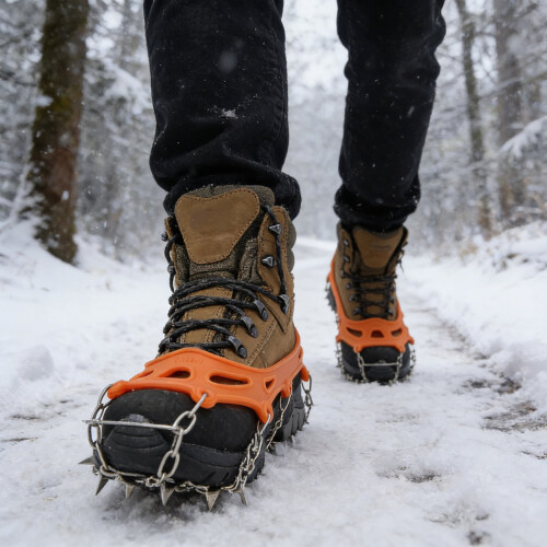 Ice Traction Cleats Stainless Steel Studs 1 Pair 2