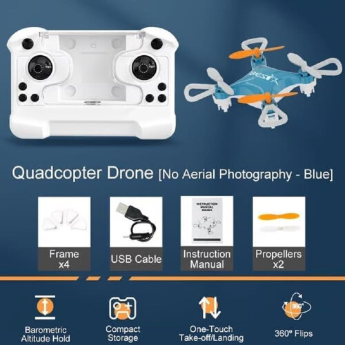 Μίνι Drone για παιδιά και ενήλικες – Περιστροφή 360, Διατήρηση υψομέτρου, Φώτα LED, 2
