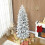 Homcom HOMCOM 6ft Pencil Christmas Tree with Snow, Realistic Tips, Easy Assembly 1
