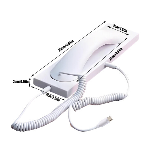 Téléphone portable rétro filaire vintage avec micro, interface USB-C ou jack 3,5 mm – Vert, compatible iOS/Android 1