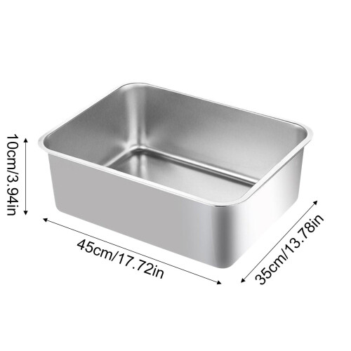 Lasagneform i rostfritt stål, rektangulär, 33x23 cm 1