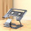 Supporto ergonomico 2 in 1 per laptop e telefono, regolabile in altezza. 8